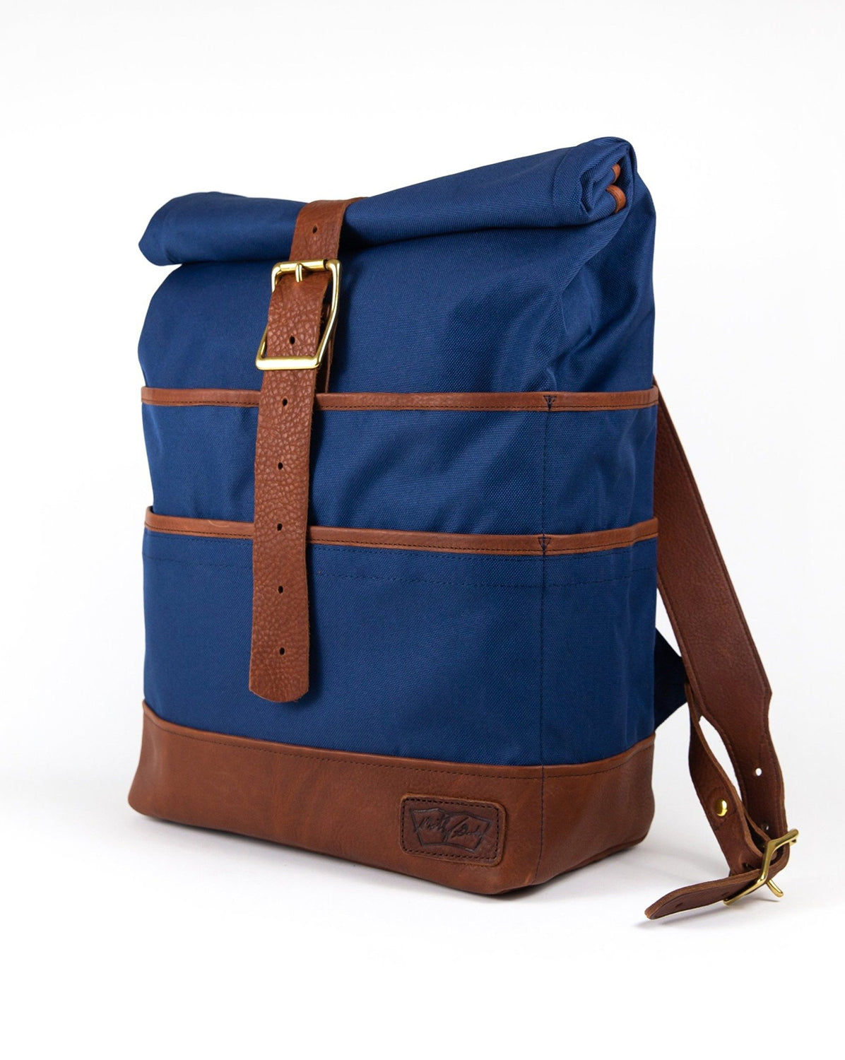 Weekender in Navy with Brown Leather  CLOSEOUT COLOR...20% OFF SALE! - Motley Goods